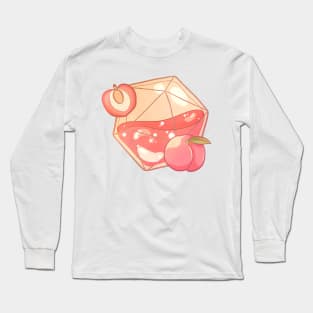 D20 Peach Tea Sticker Long Sleeve T-Shirt